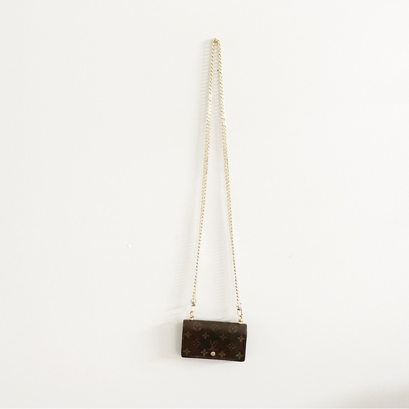 Louis Vuitton Brown Porte Monnaie Wallet - Altered/Crossbody - 2 straps - Picture 4 of 7